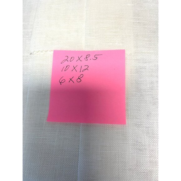 Set Of 3 Off White Linen Fabric Pieces For Cross Stitch 22 Count - Picture 2 of 2